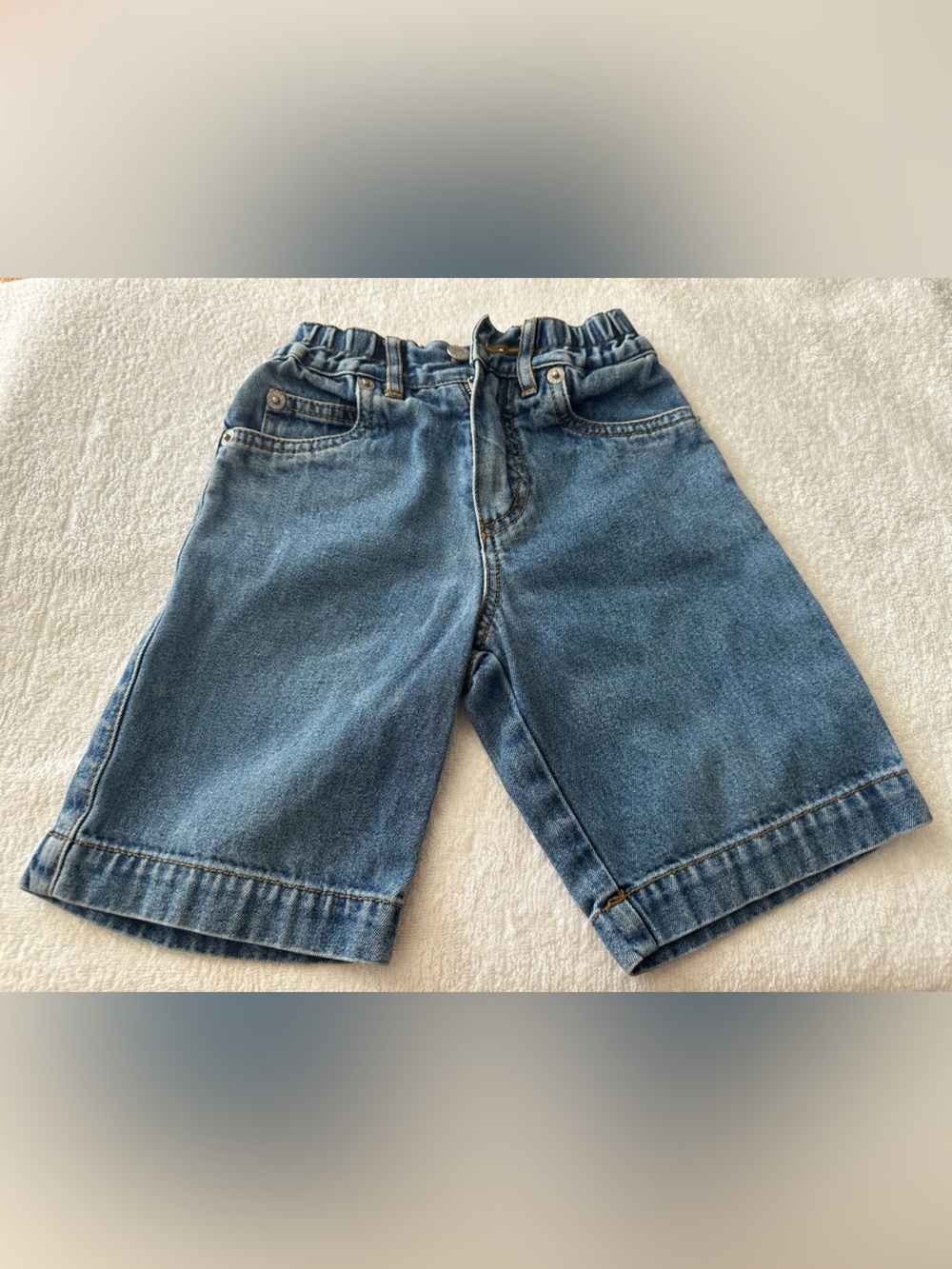Kids Elastic-Waist Denim Shorts - Blue